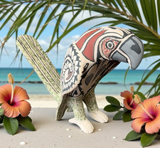 Mata Ortiz Pottery McCaw Bird Effigy Tomas Quintana Folk Art Mexican Ceramics picture