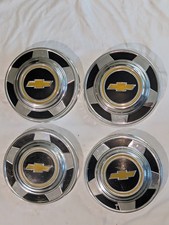 Set Of FOUR Vintage 1973-1987 Chevy 10.5 Inch DOG DISH HUB CAPS Hubcaps  picture