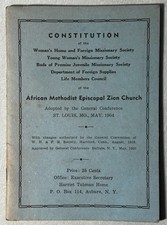 Rare 1960 AME Zion Church Constitution Booklet Harriet Tubman Home Auburn NY picture