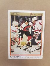 Mike Ricci Autograph Card Signed Hockey O-Pee-Chee 1991 rookie picture