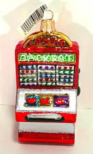 Hallmark Glass SLOT MACHINE Ornament Made in Poland 4