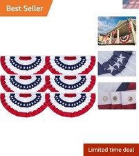 Vibrant 6 PCS American Flag Bunting - Fade-Resistant 3x6 ft Outdoor Decoration picture