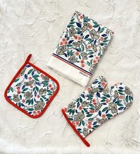 NEW Vtg Elias Australia KOALA Cotton Tea Towel Oven Mitt Hot Pad Australian SET picture