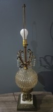 antique 1970s hollywood regency Chandelier table lamp 3-way switch large 35