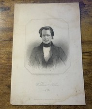 Antique Engraving Print William Allen American Politician 31st Governor Ohio picture
