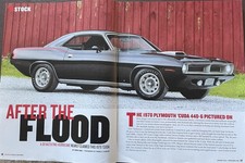 1970 PLYMOUTH BARRACUDA CUDA 440 6 BARREL - BLACK 6 pg Article MOPAR picture