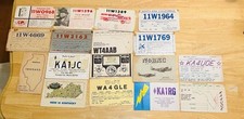 Vintage 1952 Ham Radio QSL Postcards from RI, CA, KY, MA, FL Lot of 17 picture