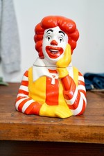 Vintage McDonalds Ronald McDonald Cookie Jar Ceramic 1997 Vintage Treasure Craft picture