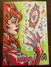 2007 Women of Marvel 1/1 Signed Sketch Card Scarlet Witch Daniel Campos picture