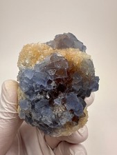 LARGE GEMMY Blue Fluorite & Quartz Crystal Specimen__Bingham , New Mexico picture