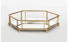 AQ Organizational Mirrored Home Storage Tray picture