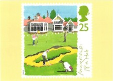 Muirfield Scotland 18th Hole Golf Course Royal Mail PHQ Stamp Postcard 1994 picture