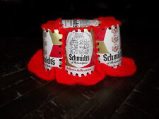 vintage schmidt's beer can hat crochet knit picture