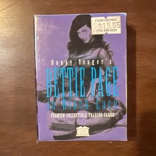 Bettie Page in Black Lace Trading Cards 5 Card Set Sealed Box Premium Art NEW picture