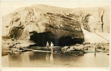 Vintage 1920s San Diego Sunset Cliffs RPPC Ocean View Men Stairs California picture