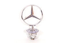 Mercedes Benz Hood Ornament MB Star Blue Enamel Base picture