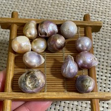 12pcs 45g Genuine Large Baroque Freshwater Pearl Cultured Loose Bead Not Drilled picture
