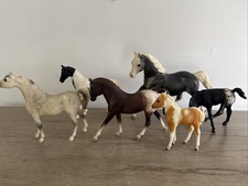 (6) Breyer Traditional Model Horse/Foal Lot Vintage Black Brown Gray Speckled picture