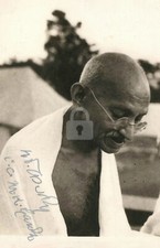 Mahatma Gandhi Signed Autograph RPPC Photo Postcard COPY picture