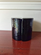 Blenko MCM Cobalt Halfmoon Bookends picture