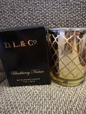 D.L. & Co Blackberry Nectar Gold Decorative Soy Candle 7 oz picture