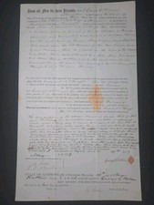 1853 Brandon Land Deed Mortgage George Balcom John Conant Rutland County Vermont picture
