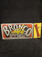 VINTAGE 1970'S SUNDANCE BRONCO BOOSTER FRONT LICENSE PLATE COBRA MFG FORD picture