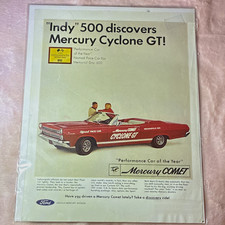 Original 1966 Mercury Comet Cyclone GT Indy 500 Pace Car Ad Vintage Print picture