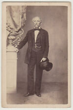 Original 1860s CDV gentleman with top hat, by F. Schultz, Vienna picture