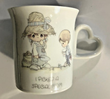 Vintage 1985 Enesco Precious Moments - I Picked a Special Mom Coffee Mug Cup EX picture