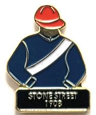 1908 Kentucky Derby Winner Stonestreet Jockey Silks Pin Horse Racing Memorabilia picture