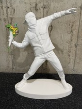 Banksy Brandalism Medicom Sync 3FT Flower Bomber White Statue 2020 w/ Box picture