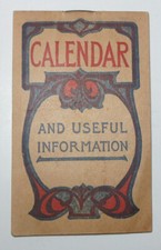 EMERSON'S BROMO-SELTZER 1911-12 CALENDAR BOOKLET - SOME USEFUL INFORMATION picture