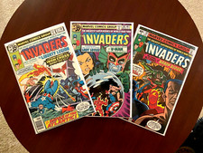(Lot of 3 Comics) Invaders #37 #38 #40 (Marvel 1979) Bronze Age 1st Lady Lotus picture