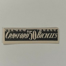 Crawford $50 Bicycles 1897 Clipping SAJ1-S29 picture