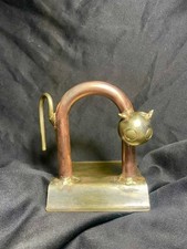 Vtg 30s CHASE Walter Von Nesson ART DECO Metal SCAREDY CAT Doorstop Halloween  picture