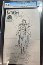 MICHAEL TURNER'S FATHOM #V2 #0 CGC 9.8 ASPEN WIZARD WORLD 2005 Signed on slab picture