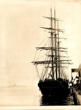 GA226 Approx 1920s Original Photo OLD 3-MAST SAILING SHIP