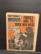 1971 National Mirror Newspaper, Man Forces Girl to Suck Rubber Hose (10W) picture