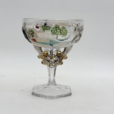 Antique 1911 Shriners Syria Rochester NY Pittsburgh PA Souvenir Glass Goblet picture