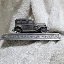 Vintage 1930s Chevrolet Motor Company Advertising Paperweight Cast Metal Chevy picture