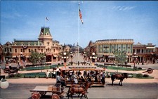 Anaheim CA Town Square Walt Disney Productions c1950s-60s Vintage Postcard picture