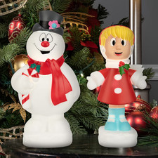 Frosty The Snowman And Karen Blow Mold Light Up Lowe's 2026 Pair 12
