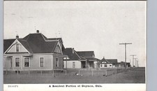 RESIDENTIAL STREET HOUSES c1900 guymon ok original antique postcard oklahoma picture
