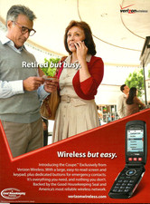 2007 Verizon Wireless Coupe Cell Phone Retired But Busy Print AD Advertisement picture