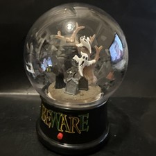 Gemmy Scary Halloween BEWARE - Tornado Globe Animated - 7 X 5 Inches picture