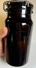 Antique P Lorillard Snuff Tobacco Jar Bottle Geo Helme Amber Glass New Jersey NJ picture
