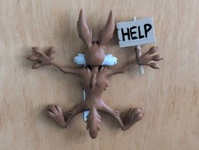 Crushed Wile E Coyote With Help Sign Wall Mount 3D Printed picture