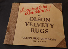 Circa 1930's Olson Velvety Rugs Catalog-Great Color illustrations picture