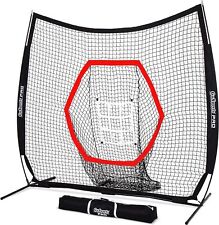 7ft x 7ft Baseball&Softball Practice Hitting&Pitching Net with Bow Type Frame picture